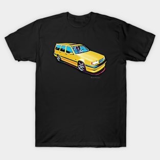 Volvo 850 T5-R 95 estate yellow T-Shirt